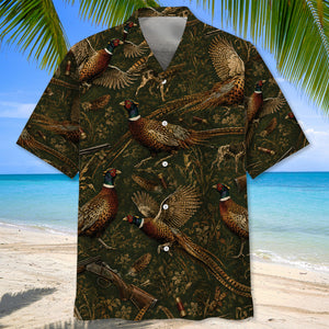 Vintage Pheasant Hunting Hawaiian Shirt