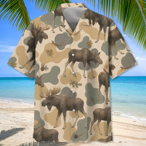 Moose Camouflage Men Polo Shirt