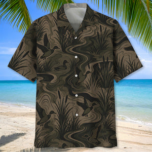 Camouflage Duck Hunting Hawaiian Shirt