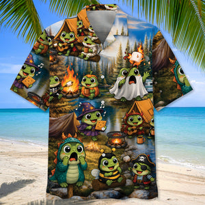 Vintage Frog Camping Hawaiian Shirt