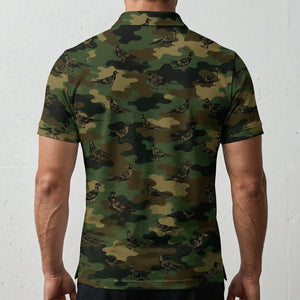 Pheasant Camouflage Millitary Men Polo Shirt