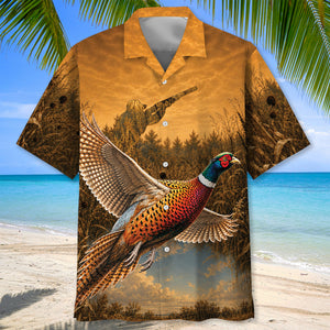 Wild Pheasant Hunting Hawaiian Shirt