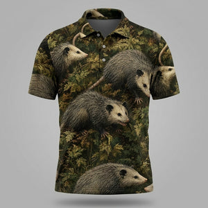Wild Opossum Vintage Pattern Men Polo Shirt