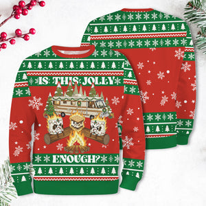 Jolly Burnt Marshmallow Ugly Sweater
