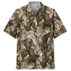 Woodland Mourning Dove Paradise Hawaiian Shirt