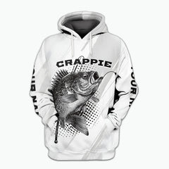 Custom Name Crappie Fish Gray All Over Print Shirt