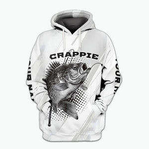 Custom Name Crappie Fish Gray All Over Print Shirt