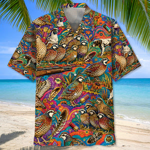 Psychedelic Quail Hunting Hawaiian Shirt