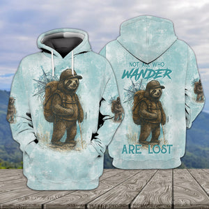 Sloth Not All Who Wander Are Lost All Over Print Shirt