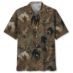 Mourning Dove Retriever Camouflage Hawaiian Shirt