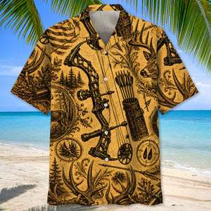Bow Hunting Legend Vintage Art Hawaiian Shirt