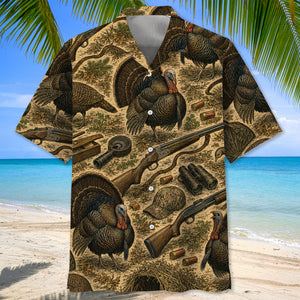 Vintage Turkey Hunting Hawaiian Shirt