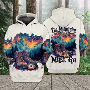 The Mountains Are Calling Compass Boots All Over Print Shirt