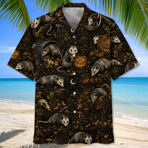 Virginia Opossum Halloween Hawaiian Shirt