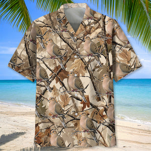 Camo Tree Branches Morning Dove Hawaiian Shirt