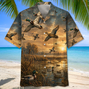 Duck Hunting Nature Hawaiian Shirt