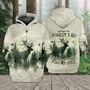 Into The Forest Deer Exposure All Over Print Shirt