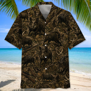 Vintage Hog Hunting Hawaiian Shirt