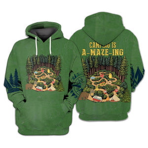 Camping Is A-Maze-Ing All Over Print Shirt