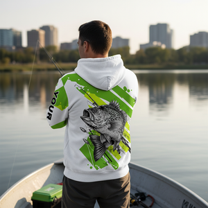 Custom Name Crappie Fish Green All Over Print Shirt