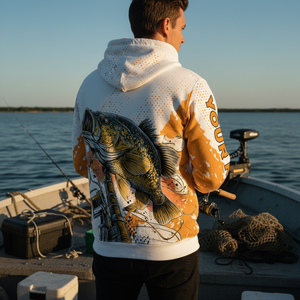 Custom Name Crappie Fish Orange All Over Print Shirt