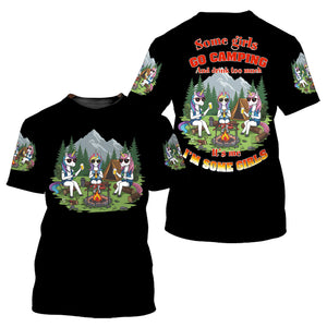 Some Girls Go Camping And Drink Too Much All Over Print Shirt