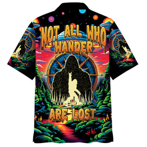 Not All Who Wander Are Lost Alien Night Hawaiian Shirt