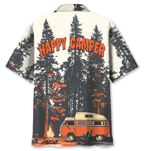 Happy Camper Campfire Hawaiian Shirt