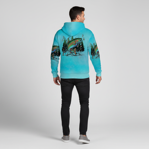 Fish Around And Find Trout Retro Graphic All Over Print Shirt