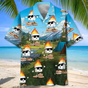 Cool Flaming S’mores Hawaiian Shirt
