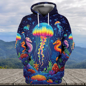 Saltwater Heals Everything Jellyfish All Over Print Shirt