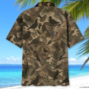 Tactical Mourning Dove Hunting Pattern Hawaiian Shirt