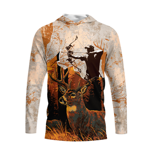 Vintage Deer Hunting Orange All Over Print Shirt