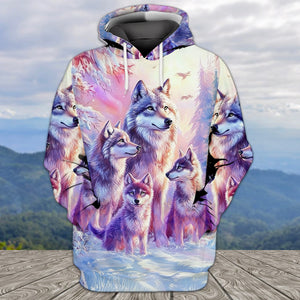 Wolf Family Art All Over Print Shirt