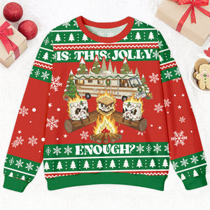 Jolly Burnt Marshmallow Ugly Sweater