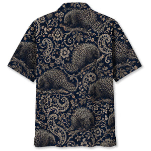Midnight Porcupine Paisley Hawaiian Shirt