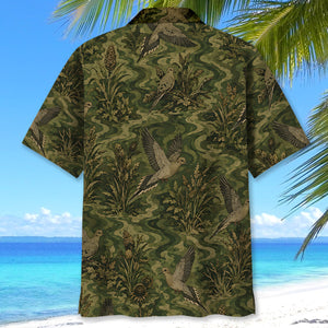 Vintage Mourning Dove Camo Hawaiian Shirt