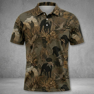 Mourning Dove Retriever Camouflage Polo Men Shirt
