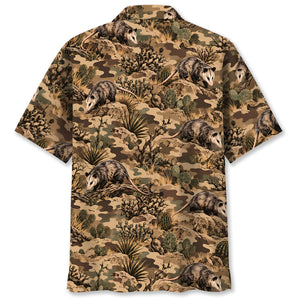 Desert Opossum Camo Pattern Hawaiian Shirt