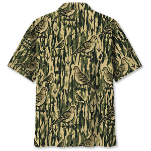 Dove Stripe Camouflage Hawaiian Shirt