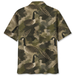 Goose Camouflage Graphic Pattern Hawaiian Shirt