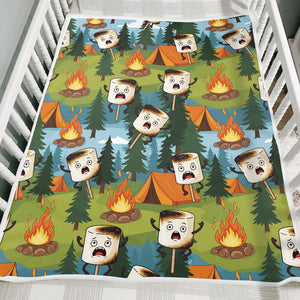 Burnt Marshmallow Camping Fleece Blanket Collection