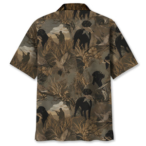 Mourning Dove Retriever Camouflage Hawaiian Shirt