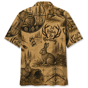 Rabbit I'd Rather be Hunting Hawaiian Shirt