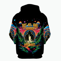 Not All Who Wander Are Lost Bigfoot All Over Print Shirt