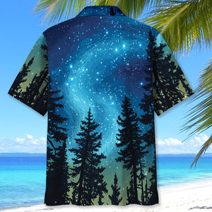 Starry Night Campfire Vintage Art Hawaiian Shirt