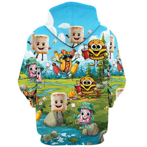 Funny Food Camping All Over Print Shirt