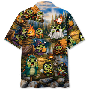 Vintage Frog Camping Hawaiian Shirt