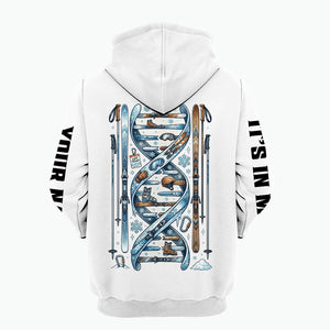 Custom Name Skiing It's In My DNA All Over Print Shirt
