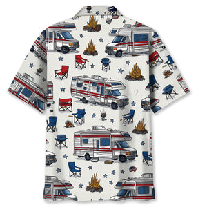 America Class B Motorhome Hawaiian Shirt